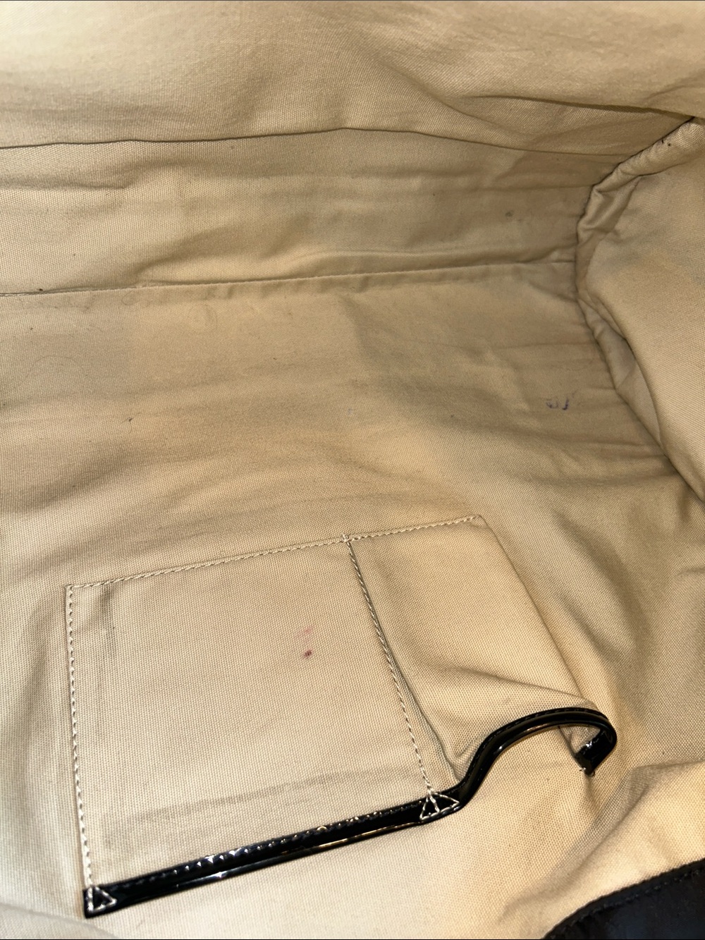 Tory Burch Black Nylon Tote with Patent Logo Detail - Picture 14 of 16